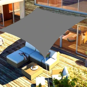 مظلات خارجية مقاومة للماء ، شراع ظل الشمس ، مظلة للشرفة ، مظلة سيارة قماشية ، مستطيل في الهواء الطلق مأوى للشمس ، شراع مظلة أفضل 8 قماش مشمع مبيعا للشرفات - رقم 5