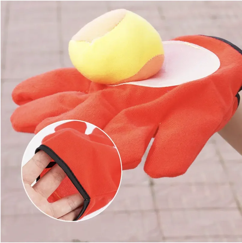 1 セット子供吸盤粘着ボールおもちゃアウトドアスポーツキャッチボールゲーム粘着手袋スローキャッチ親子インタラクティブ屋外おもちゃ