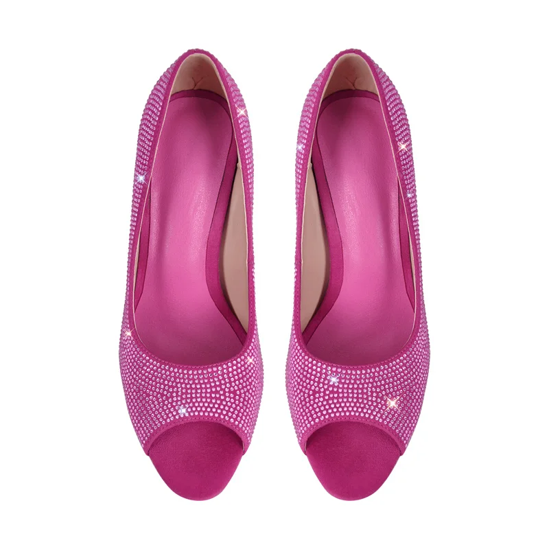 Onlymaker Women Pumps 12CM Pointed Toe Rhinestone Stiletto Thin High Heel Fashion Female Shoes