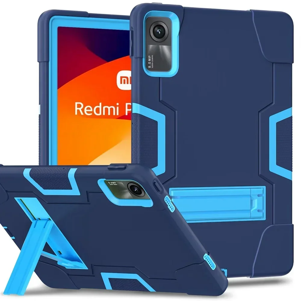 

Kids for Xiaomi Redmi Pad SE 11 Inch 2023 Tablet Case Safe PC + Silicon 3-in-1 Hybrid Stand Full Body Cover Funda