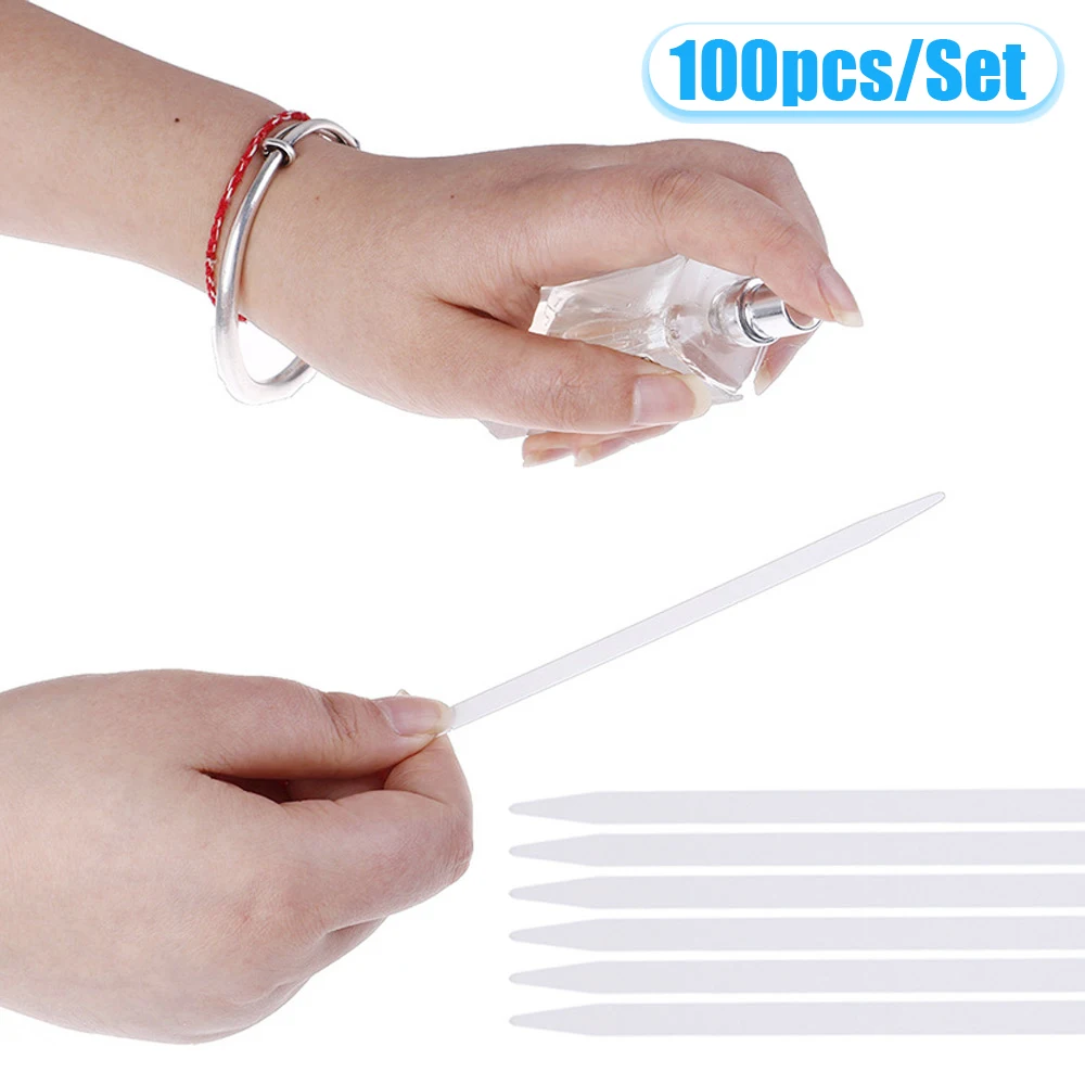 

100PCS Aromatherapy Fragrance Perfume Essential Oils Test Tester Paper Strips White 137*7mm