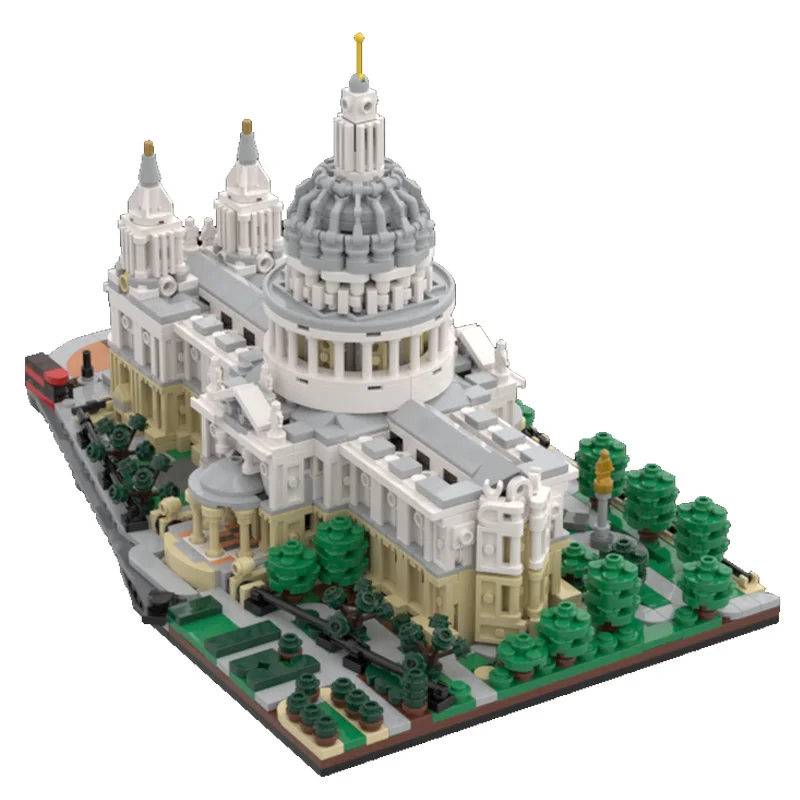 Bloco de construção Moc-arquitetura, arquitetura, escala 1:800, catedral de São Paulo, montagem de alta qualidade, presente de feriado ideal