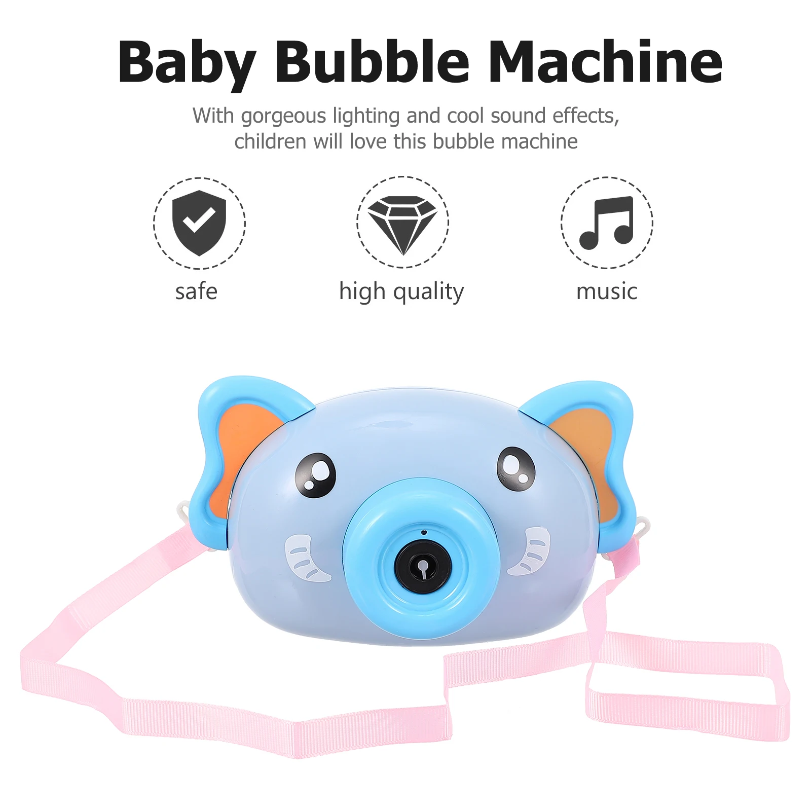 1 Set Electric Machine Playthings With 2 Bubble Liquids Light Music Sturdy Non-Breakable Summer Kids Cartoon Bubble Maker For