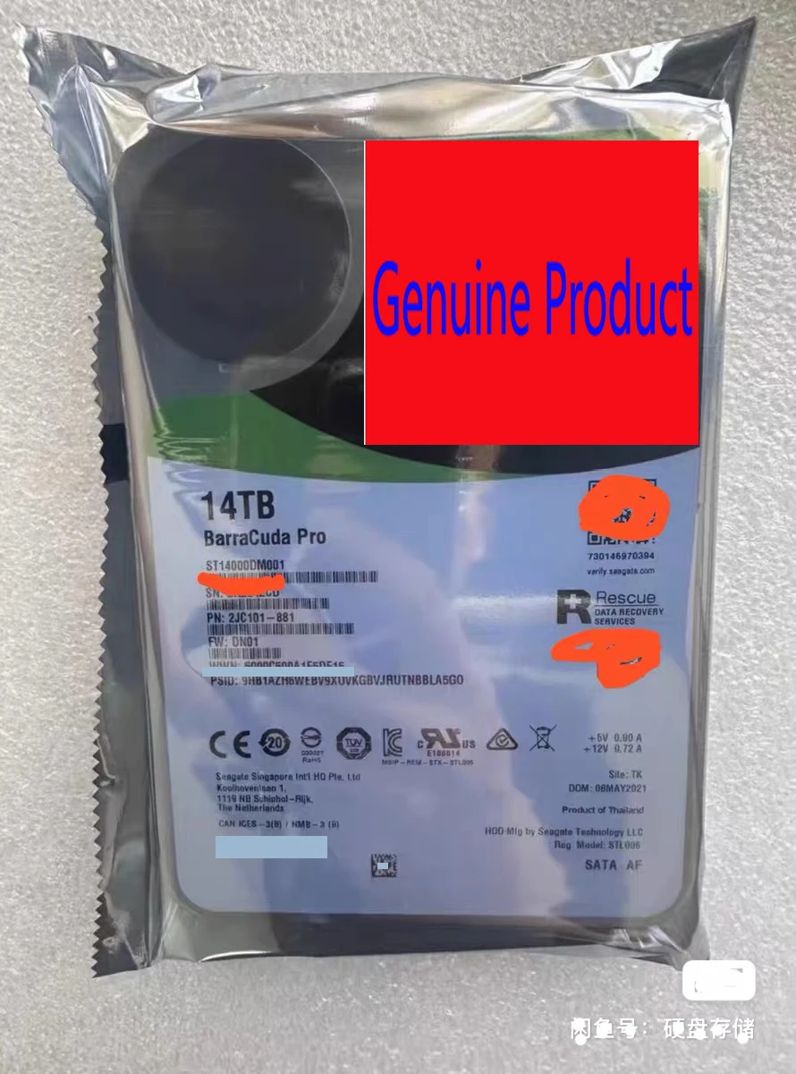 

NEW ST14000DM001 NEW Barracuda Pro 14TB 7.2K 256M 6Gb/s 3.5" SATA Hard Drive