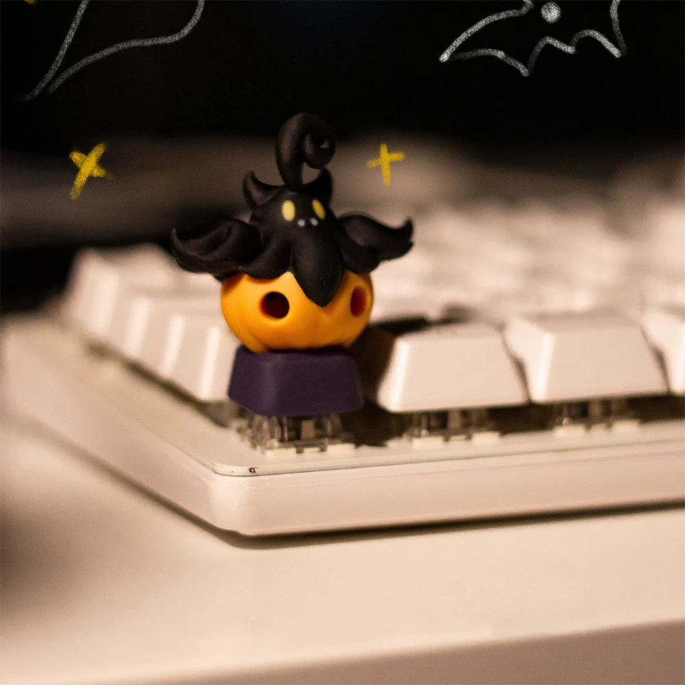 Keycaps Halloween Pumpkin Keycaps 3D personalized design ESC Keys single mechanical keyboard translucent personalized keycaps