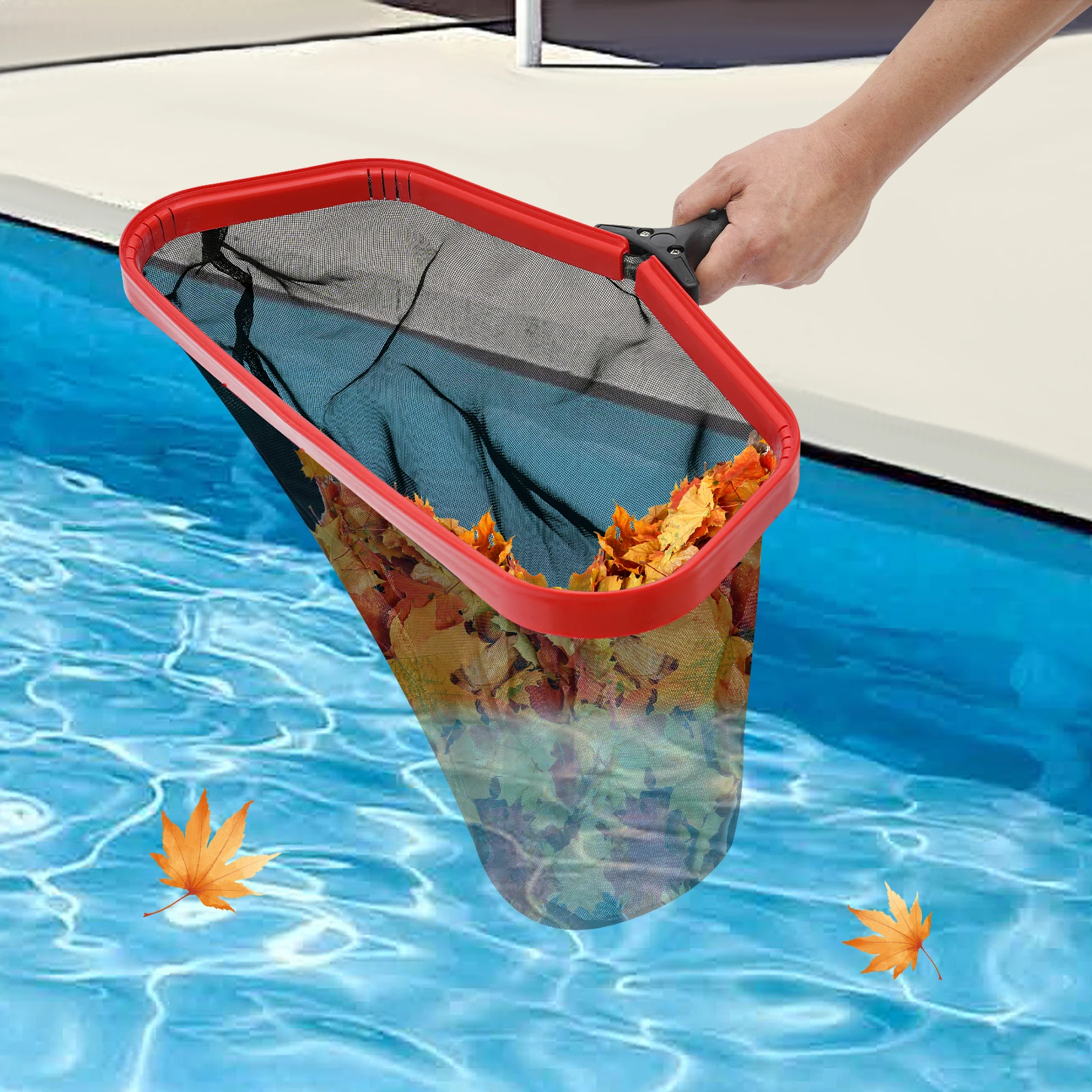 Swimming Pool Leaf Skimmer 18.9 Inch Net Leaf Rake for Pool Pool Cleaning Tool Handheld Skimmer Fish Ponds