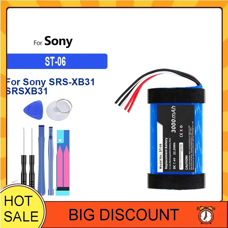 Battery ST-03 ST-01 ST-02 ST-06 2400mAh-3400mAh for Sony SRS-X33 SRS-X3 SRS-XB2 SRS-XB31