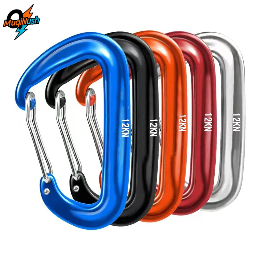 

MuqiNush 5Pcs Professional Carabiner 12 KN Climbing Carabiner Buckle Hooks Outdoor Protective Hammocks Camping buckle Key Chain