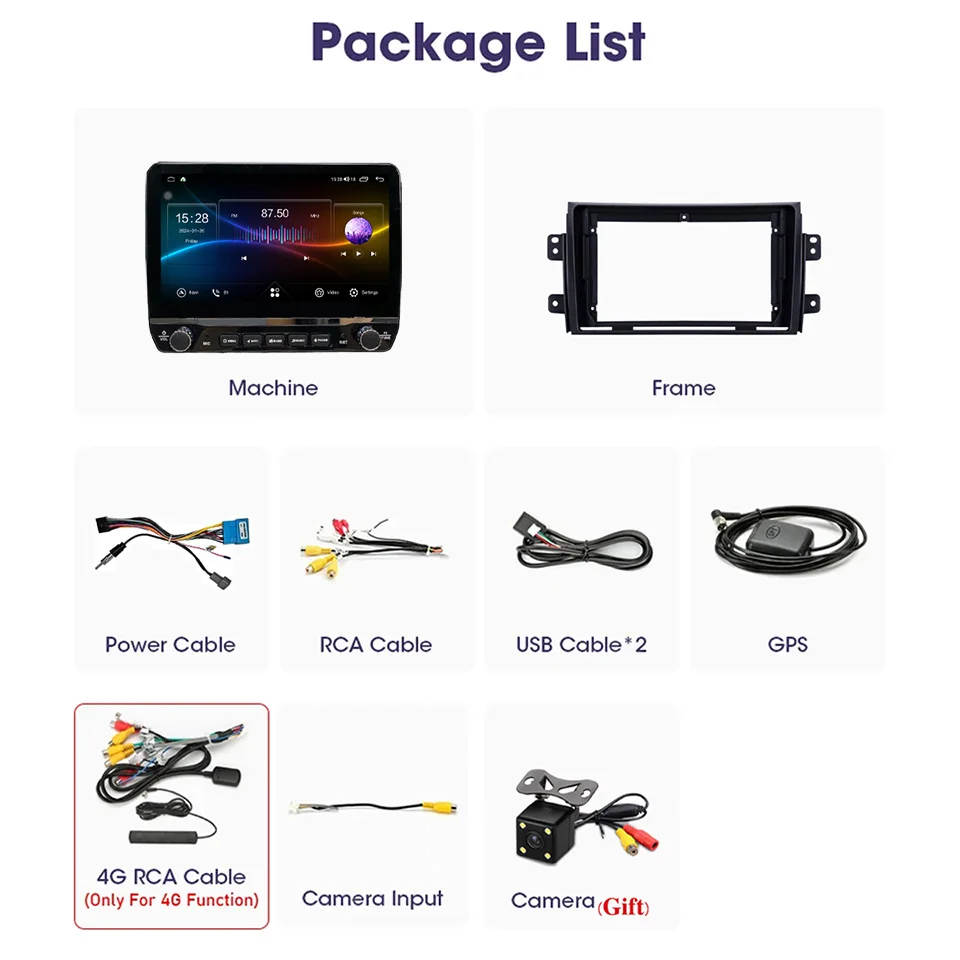 Android14 8G رام راديو السيارة ستيريو الصوت والفيديو HU لسوزوكي SX4 2006 - 2014 Aut DVD GPS نافي الشريط رئيس وحدة DVD كاسيت Carplay #3