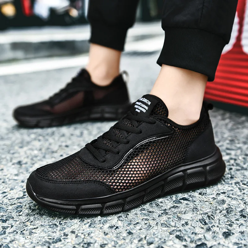 

Men Summer Lace Up Mesh Shoes Big Size 44 45 46 47 48 Male Casual Sneakers 2023 Man Breathable Walk Runing Lightweight Shoe