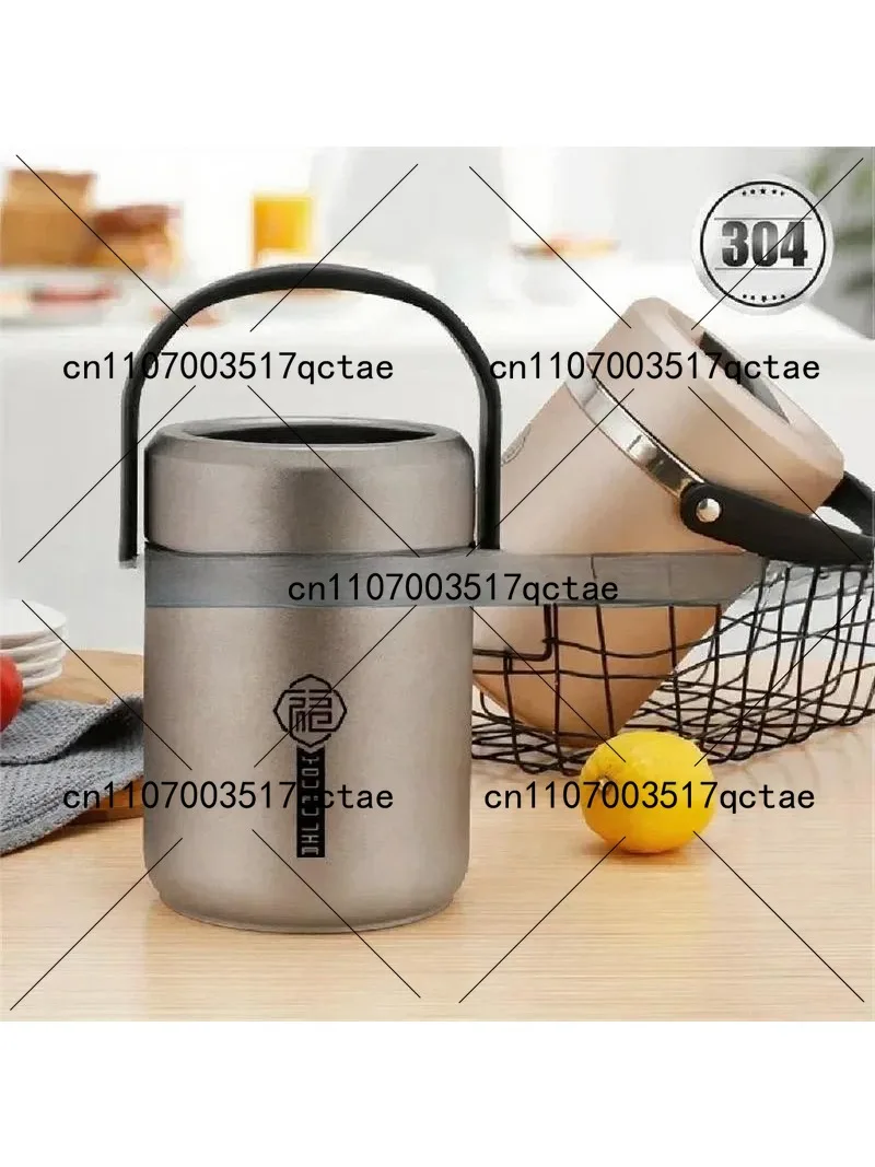 6 Hours Thermal Vacuum Lunch Box 304 Stainless Steel Insulated Food Container Large Picnic Bento Box Set for Adults