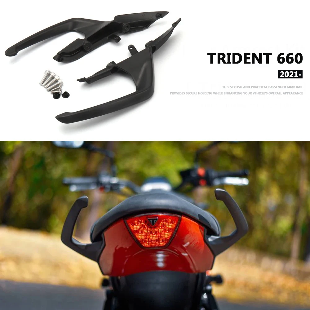 

Задний подлокотник Trident 660, алюминиевый подлокотник для мотоцикла, пассажирская ручка, комплект подлокотников для TRIDENT 660 2021-2023