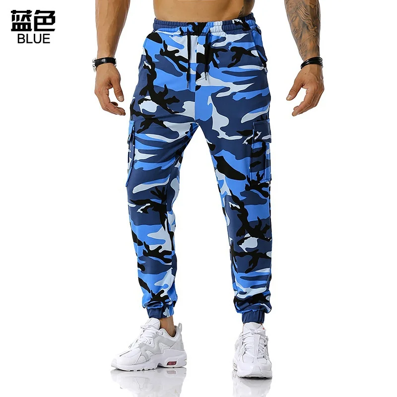 Men\'s Camo Casual Pants Drawstring Sports Jogging Pants Cargo Pants Sports Streetwear gümrüksüz kargosuz vergisiz ürünler