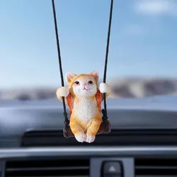 Car Aroma Pendant Cute Little Cat Swinging Car Pendant Creative Rear-view Mirror Pendant Car Interior Accessories Supplies