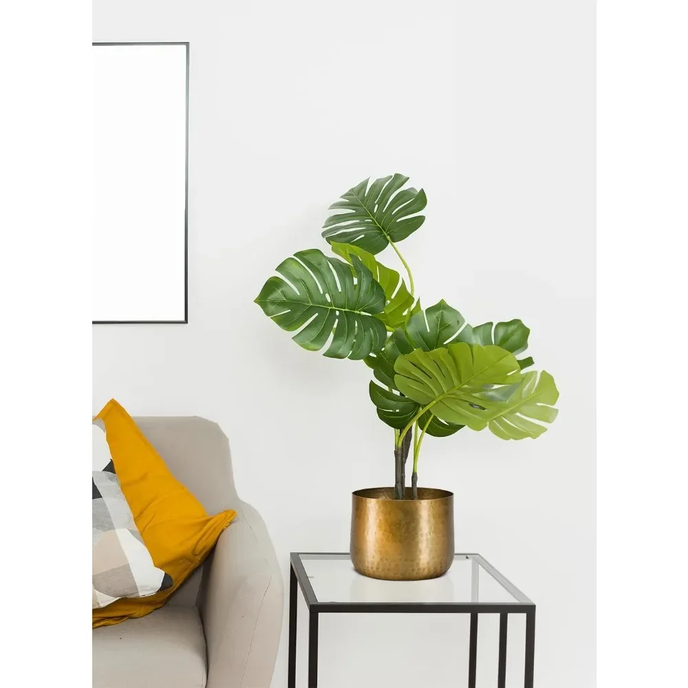 

Antique Brass Look Gold Hammered Pots – Indoor Planter with Decorative Accent, Gold Flower Vase for Potted Plants & Wedding