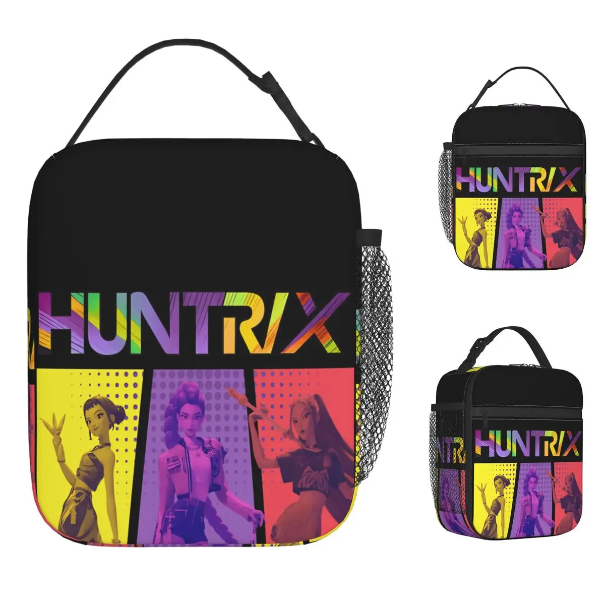 

Demon Hunter Squad Lunch Bag Casual Lunch Box Outdoor Picnic Convenient Thermal Tote Handbags Unisex Oxford Designer Cooler Bag