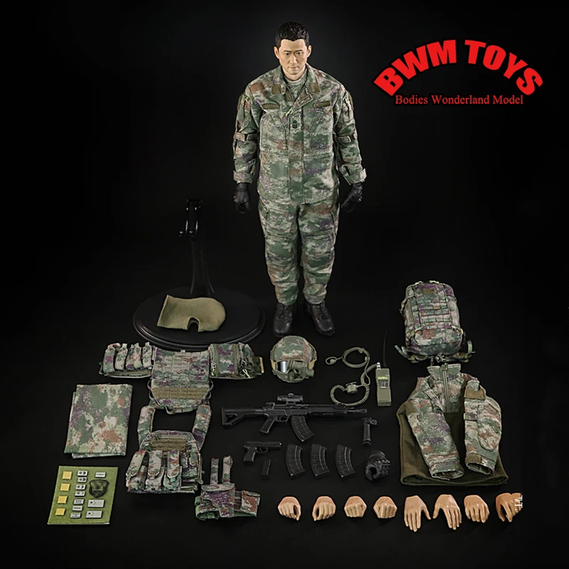 In Stock KING'S TOY KT-8007 1/6 Scale Military Ghost Series Jungle Tough Guy Wujing Full Set Moveable Action Figure Model Toys