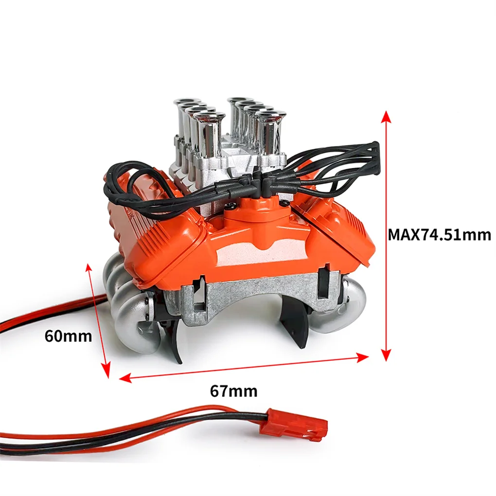 Simulation de voiture RC FST V8, couvercle de moteur de ventilateur de capot de radiateur pour TRX-4 TRX4 1/10 RC, pièces de mise à niveau de voiture sur chenilles