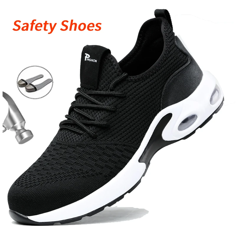 Safety Boots Working Shoes For Men Steel Toe Lightweight Footwear Security