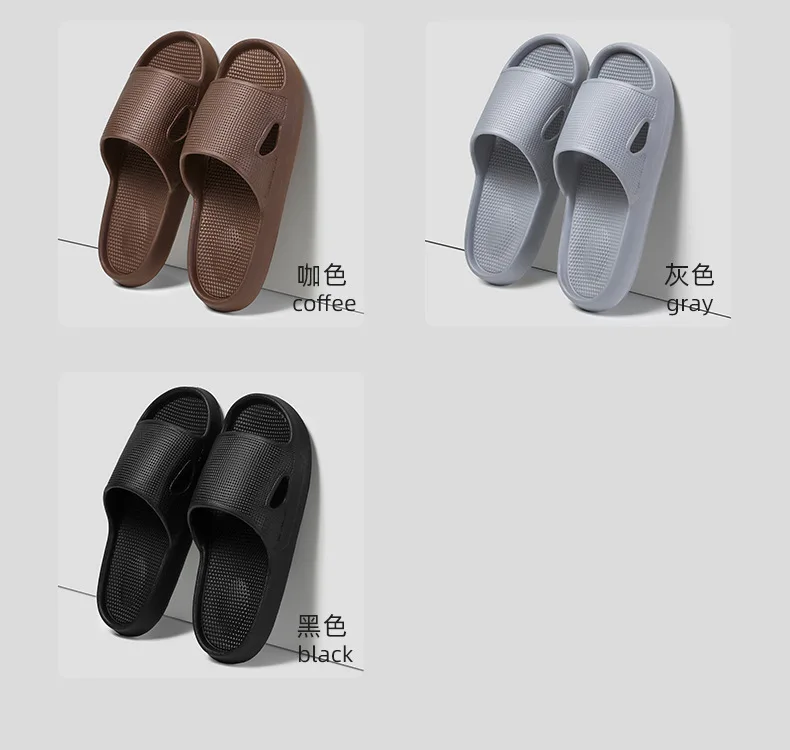 Dicke Plattform Wolke Hausschuhe EVA Weiche Sohle Kissen Rutschen Sommer Strand Flip-Flops Frauen Rutschfeste Badezimmer Hause Hausschuhe – Detail 13
