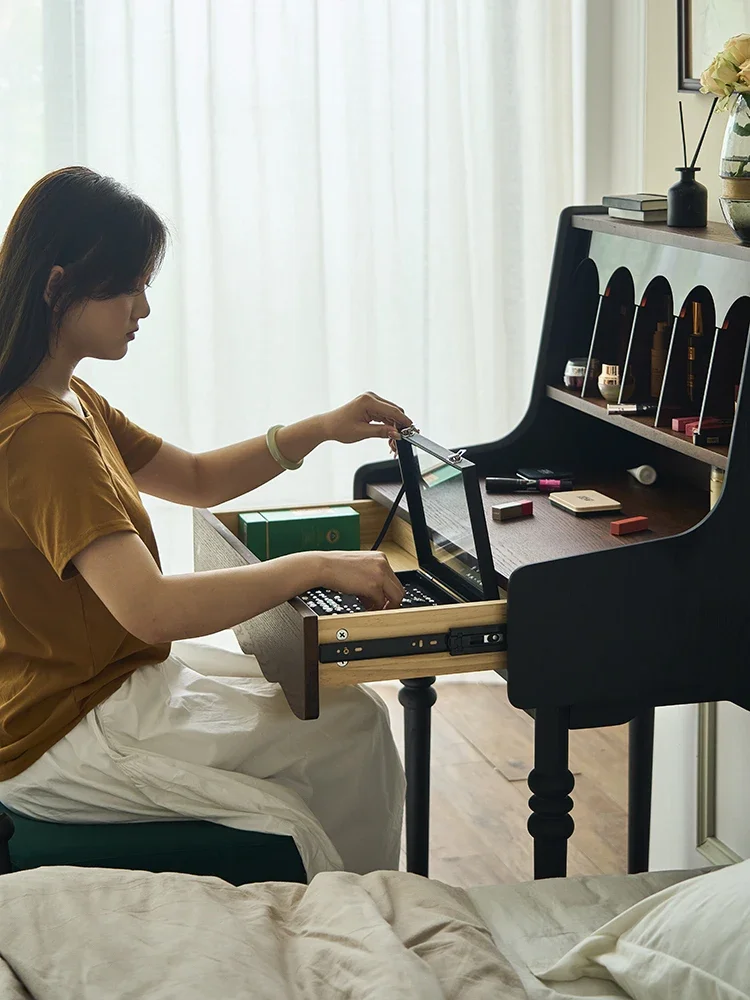 خزانة خشبية صلبة فرنسية قديمة، شقة صغيرة، طراز أمريكي مع أدراج، خزانة تخزين بجانب السرير