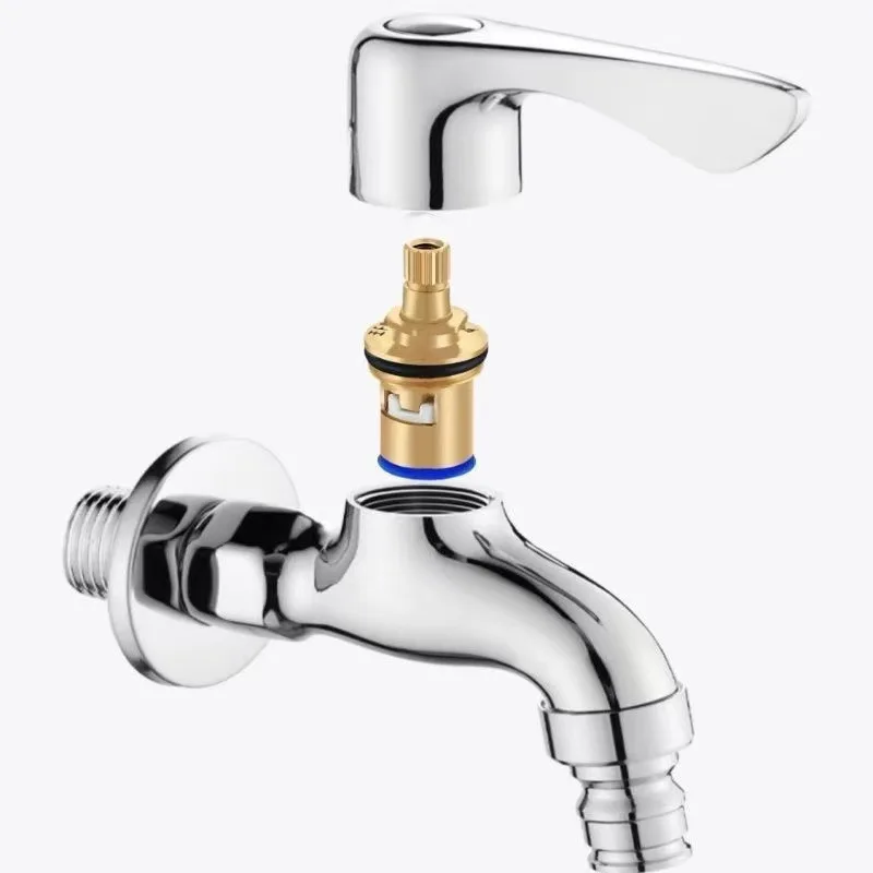 

Универсальный сердечник смесителя, полностью медный, 4-точечный, быстро открывающийся сердечник крана, треугольный клапан, одиночные керамические аксессуары для холодной и горячей воды