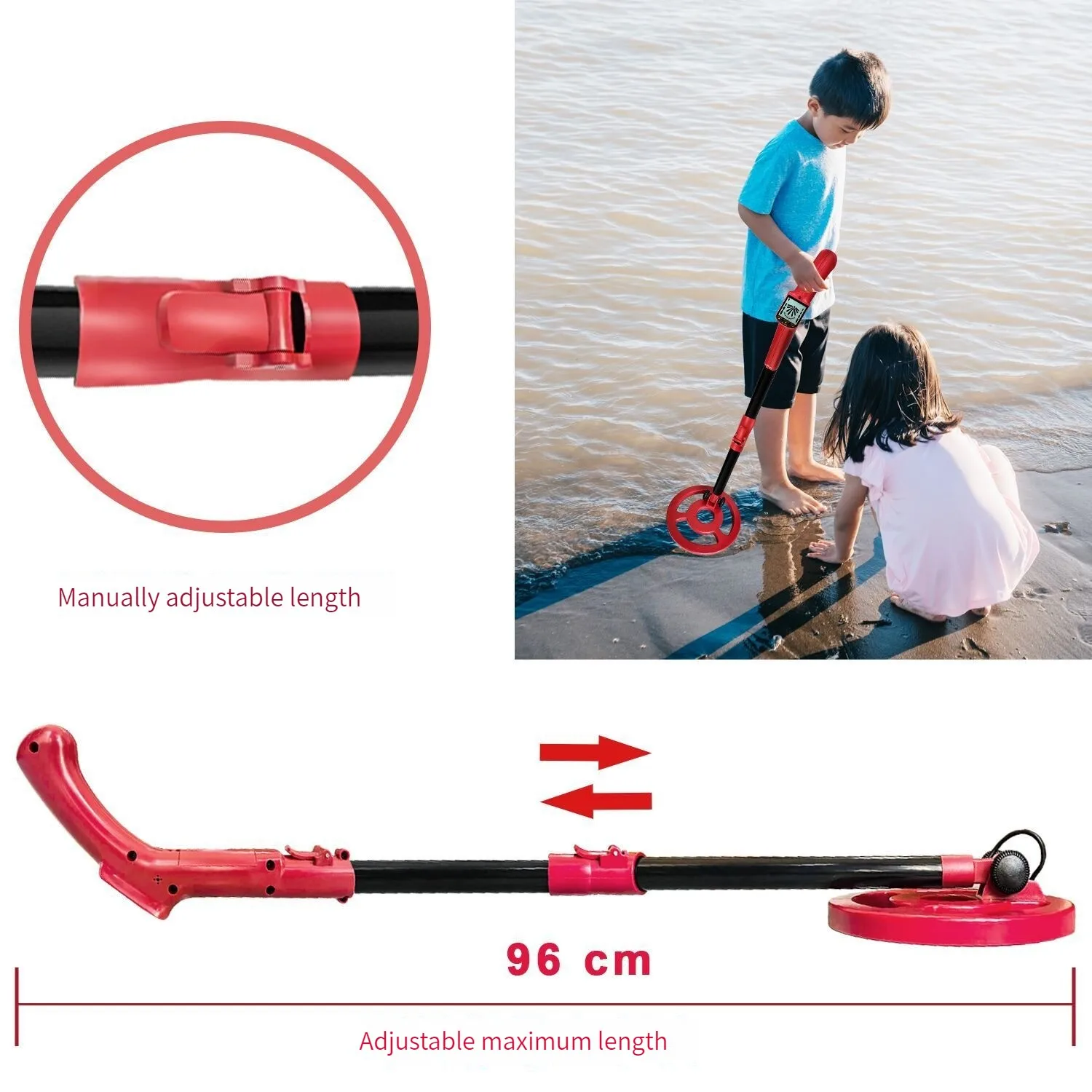 Metal detector, outdoor treasure hunting toy new product of children's popular science detector