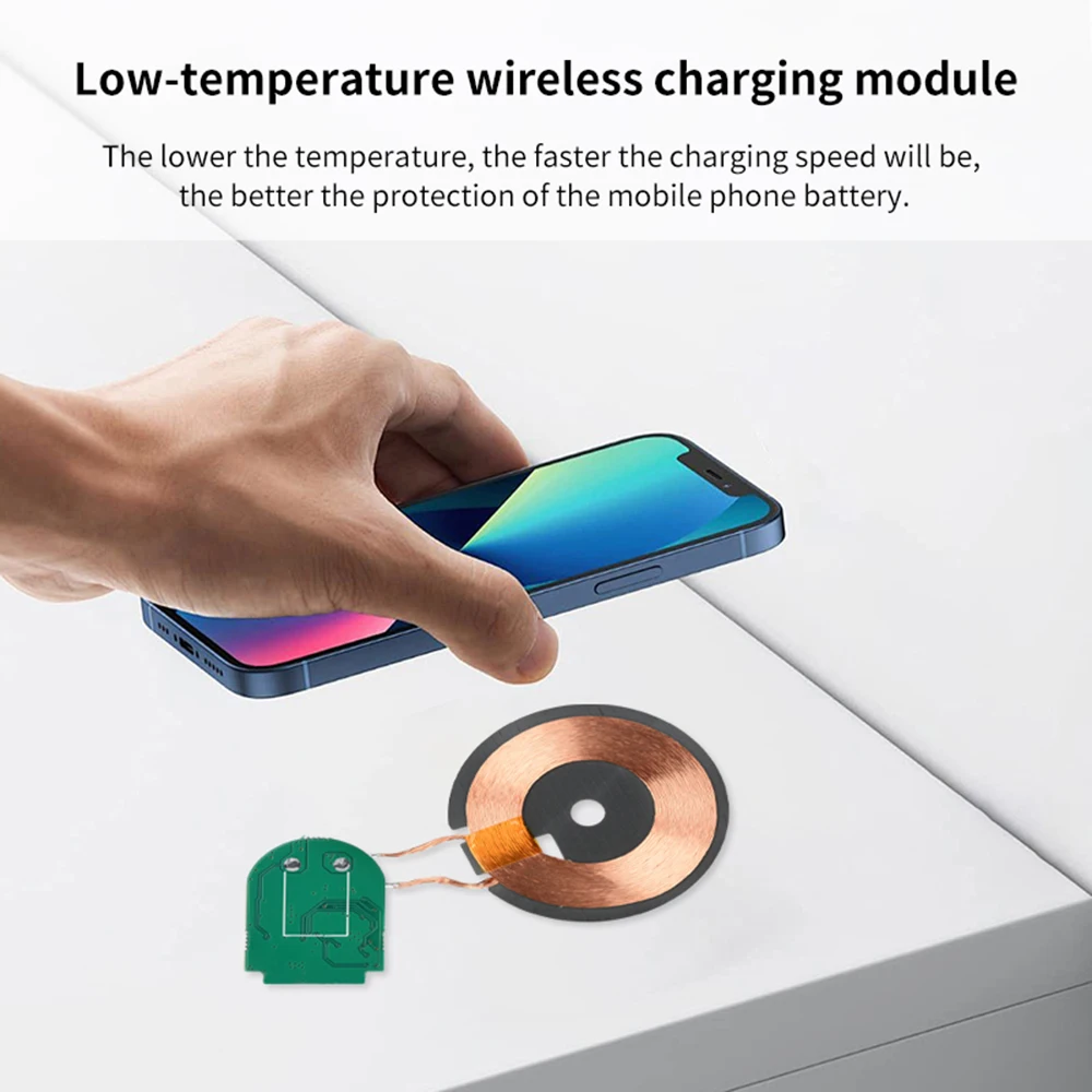 DC 5V/9V Transmitter Module with Coil Circuit Board 5W 10W 15W Magnetic Wireless Charger PCBA DIY Standard Accessories