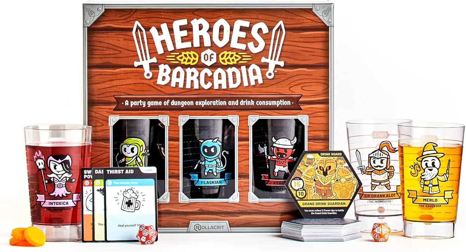 

Heroes of Barcadia Board Game – Battle Monsters and Gain Loot with Liquid Life System