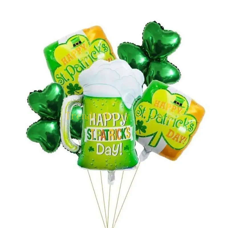 N5KB Irish Green Shamrock Clover-Balloons