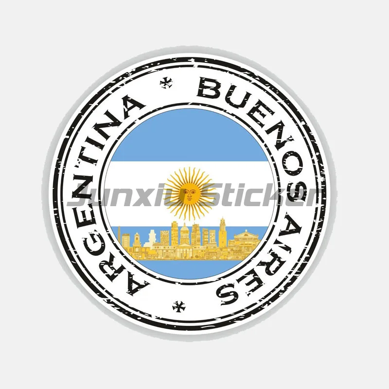 Argentina Buenos Aires National Flag Helmet  Motorcycle Accessories Decal Funny Car Sticker Vinyl Waterproof Decal