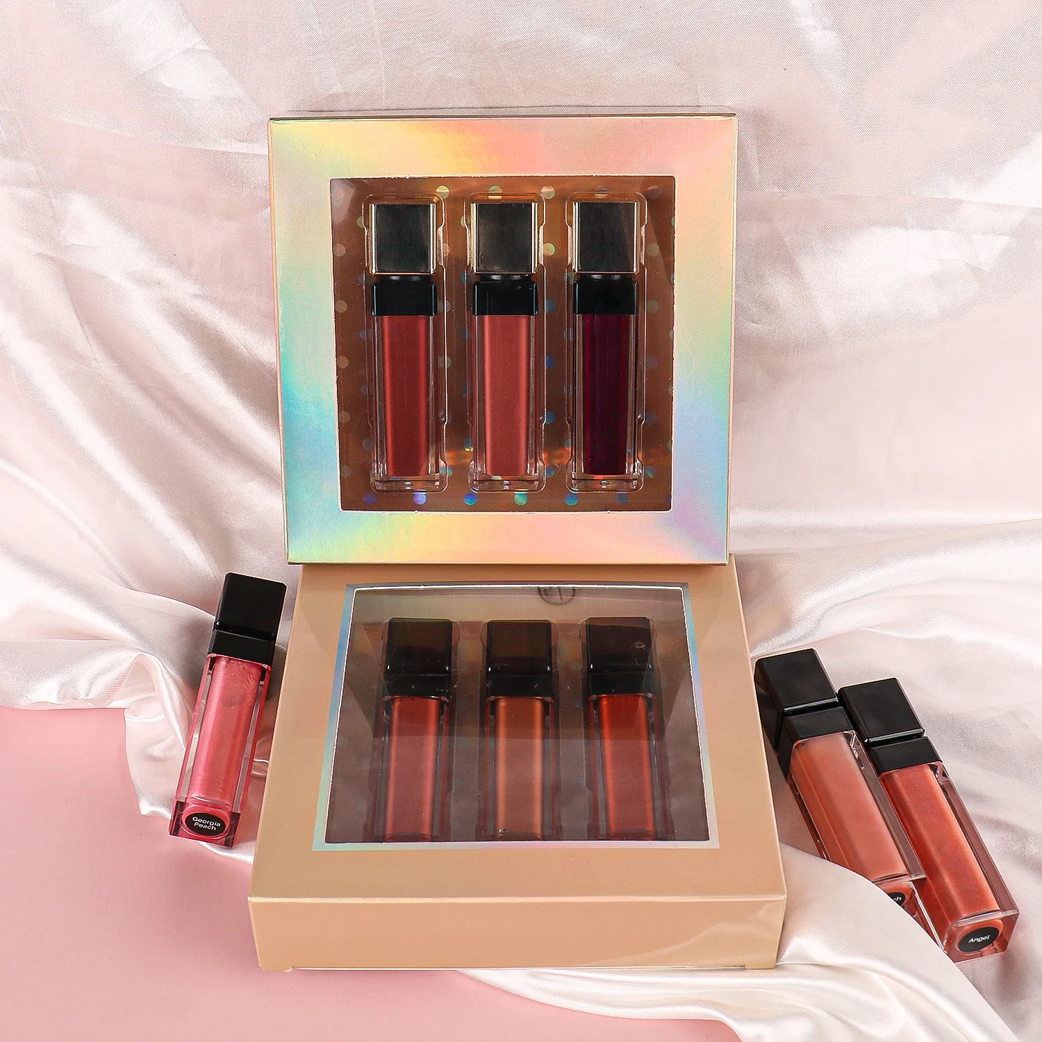 Matte Liquid Lipstick Lipgloss Set Customize Logo Makeup Lip Gloss Private Label 3pcs/set In Bulk Wholesale Items For Business