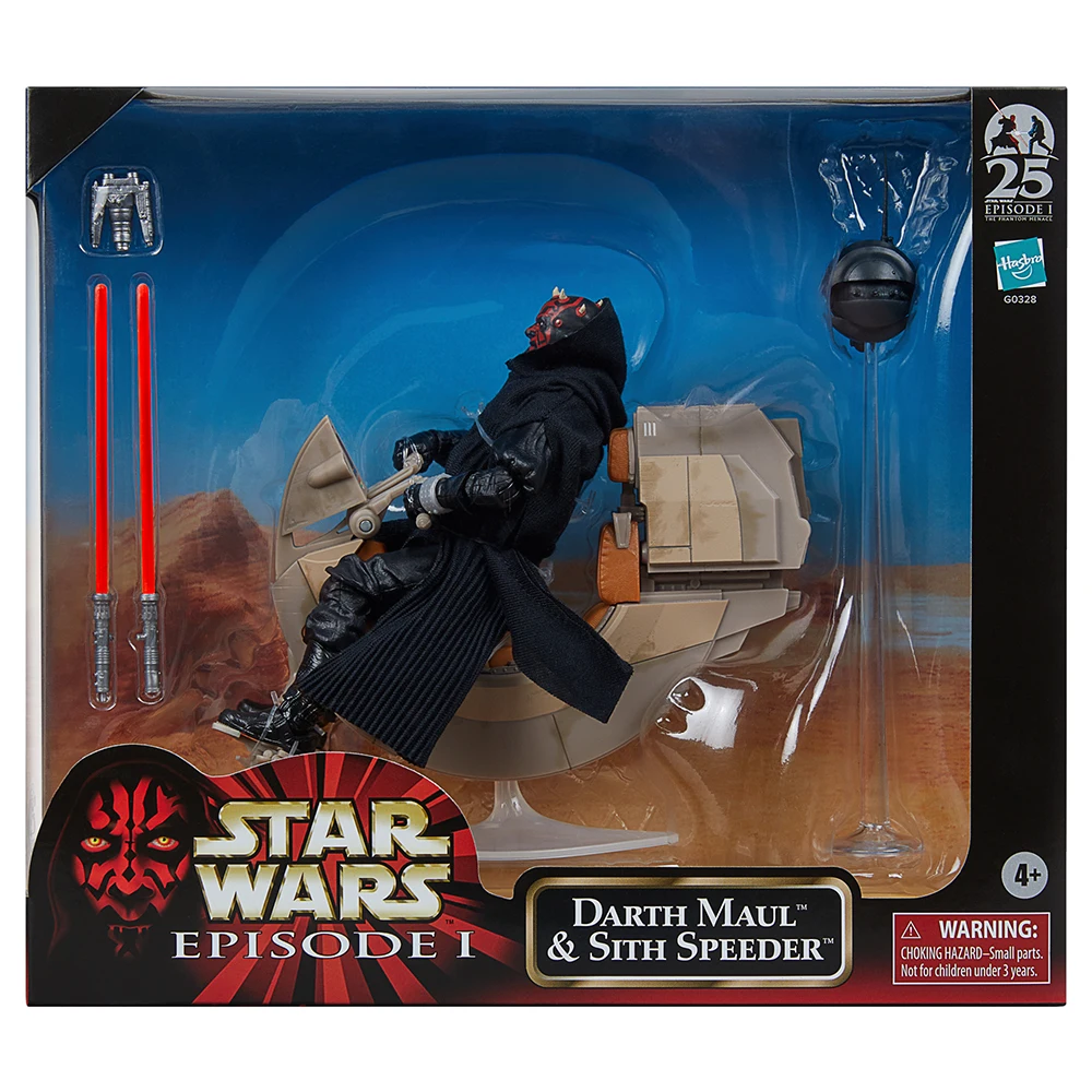 In Stock Original Hasbro Star Wars The Black Series Darth Maul & Sith Speeder Collectible Model Toys Action Figures Dolls Gifts