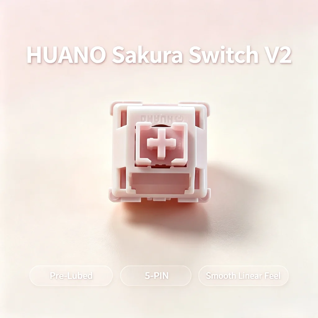 Laptop Accessories Rgb - HUANO Sakura V2 Switch 5-PIN Linear