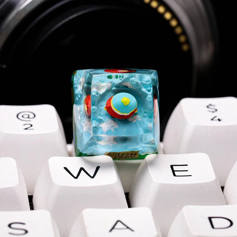 Organism Resin Keycap Creactive Art Keyboard Decoration Anime Figure Theme 3D Landscape Replaceable Keyboard Keys