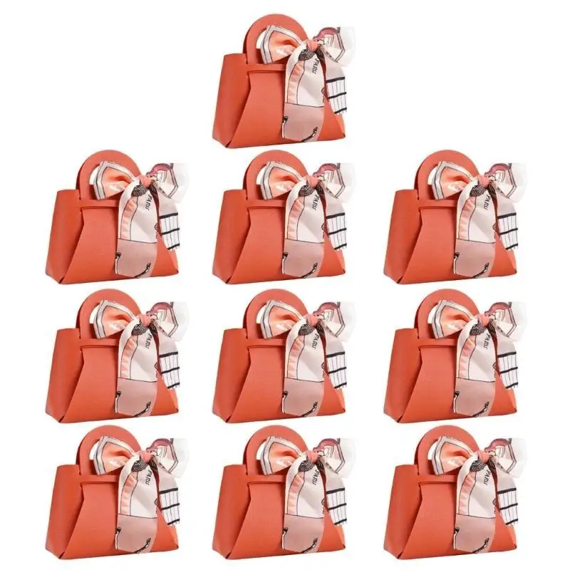 

R1WE 10 шт. Стильная кожаная упаковочная коробка Кожаная дорожная сумка Маленькая сумка для конфет