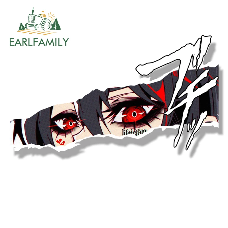 EARLFAMILY Punk Akame Fanart Car Sticker Hot Anime Night Raid Killer Decal JDM Cartoon Peek Girl Graffiti Sketch Waifu Stickers