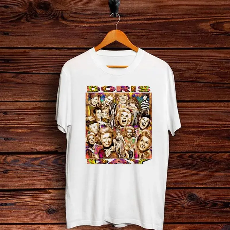 Camiseta Doris Day Tribute blanca para hombres y mujeres talla S 4Xl