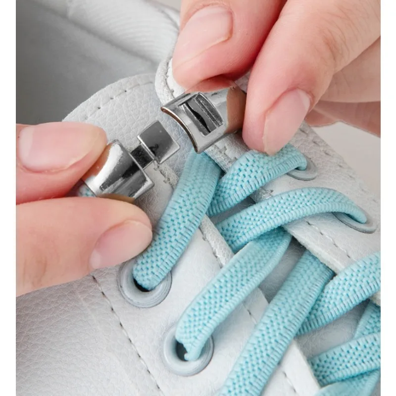 

Colorful Press Lock No Tie Shoelace Elastic Shoelaces for Sneakers Sport Tieless Elastic Shoe Laces One Size Fit All Adult Kids