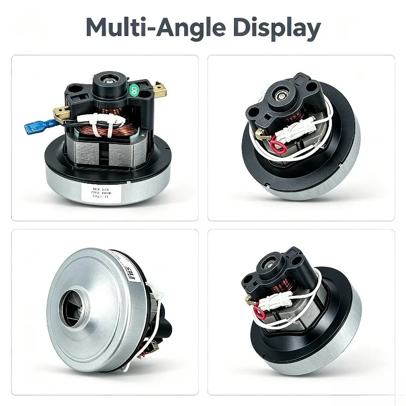1000W All Copper Vacuum Cleaner Motor, Low Noise Powerful Suction Handheld Replacement Motor for Household Wet & Dry Vacuum