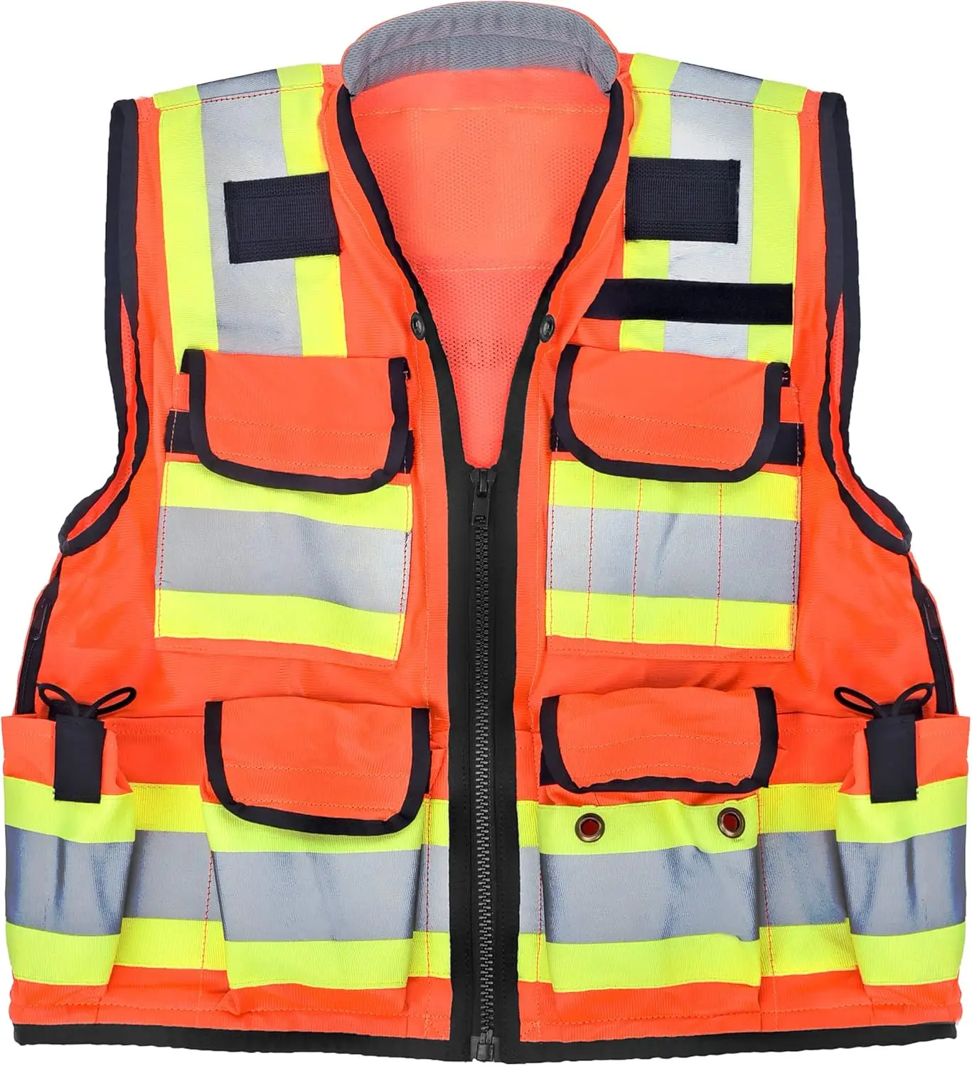 

High Visibility Reflective Safety Vest with Pockets for Surveyors - Durable Construction Workwear