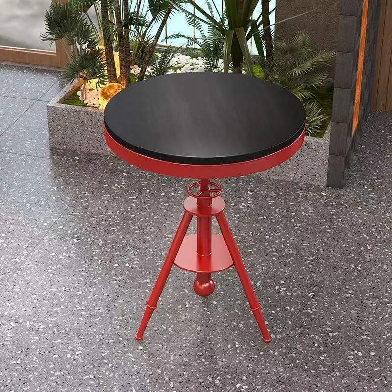 Industrial style wrought iron, commercial round table chair Internet celebrity restaurant catering shop