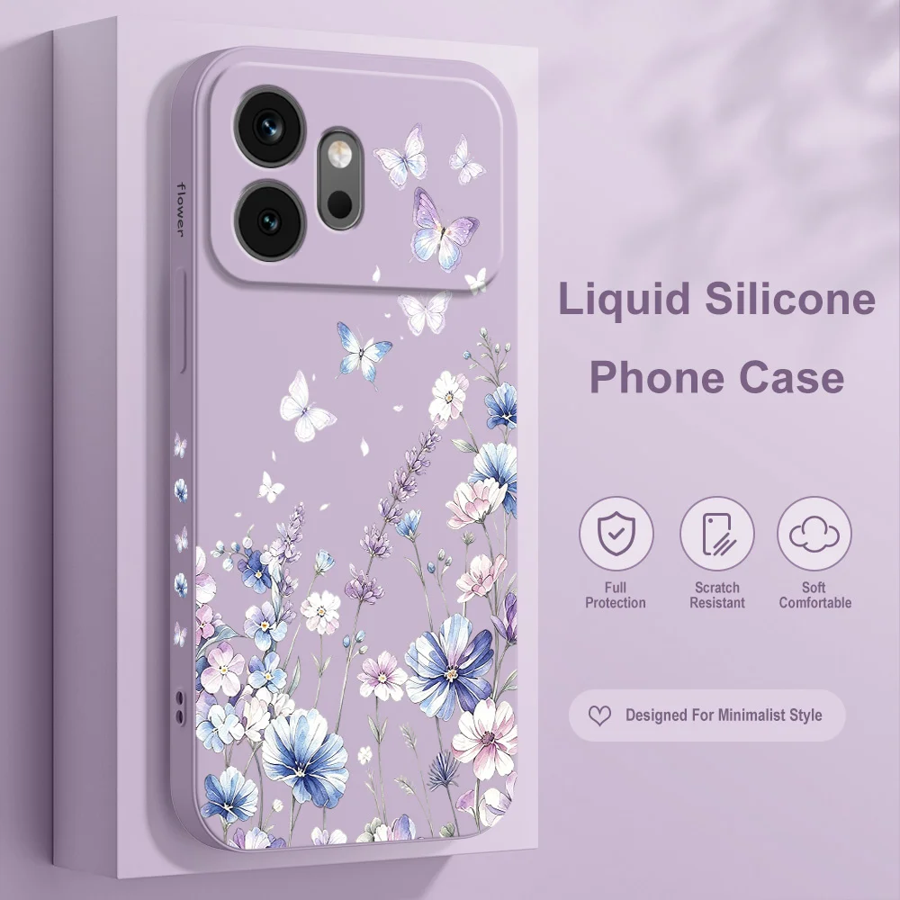 Funda de Teléfono Lily Butterfly para Huawei Honor 600 400 300 200 100 90 Pro Lite Smart Magic 8 7 4, Funda de Silicona Suave