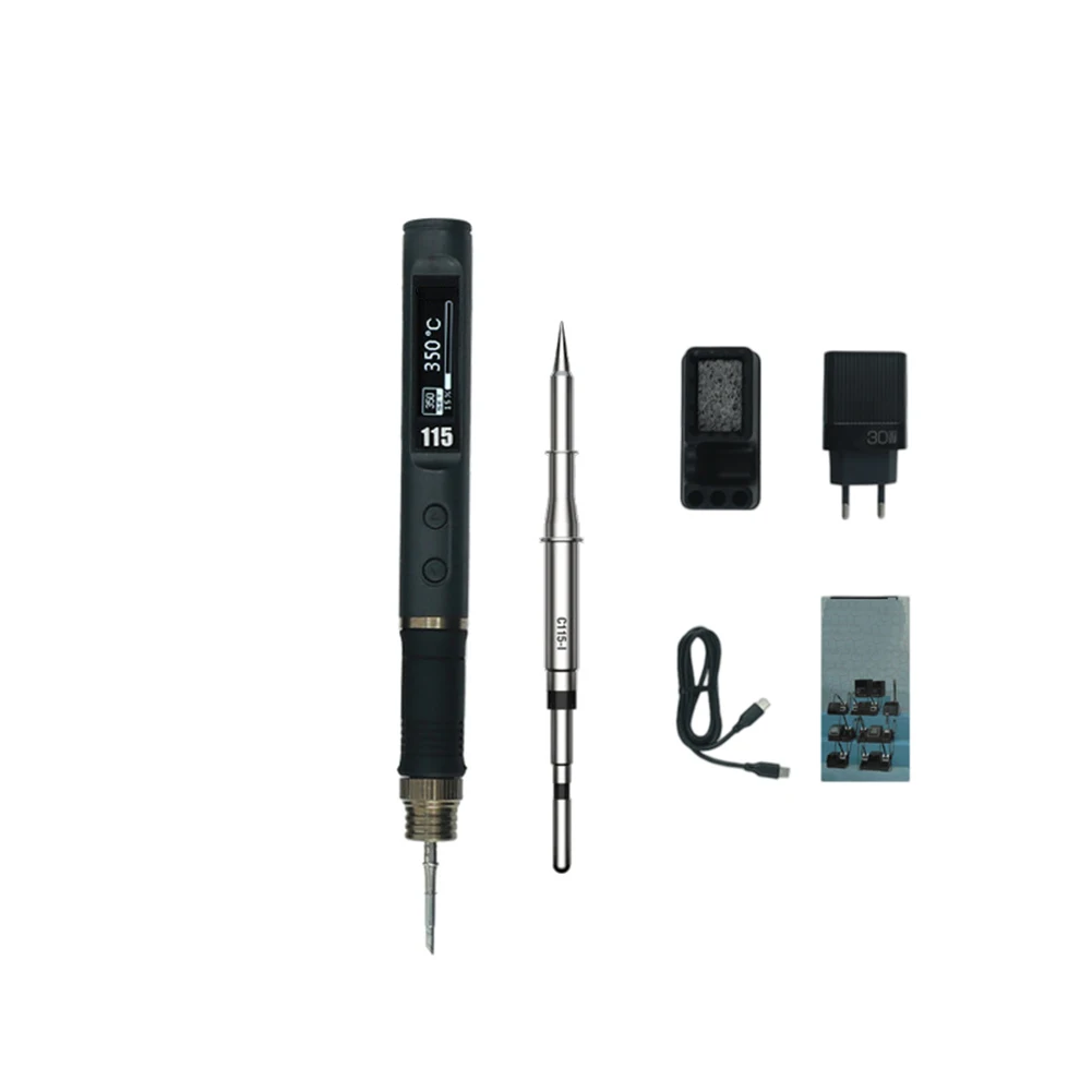 1set Portable Cordless Soldering Iron With LED Digital Display Quick High-power Heating Soldering Iron For Electronics Repair