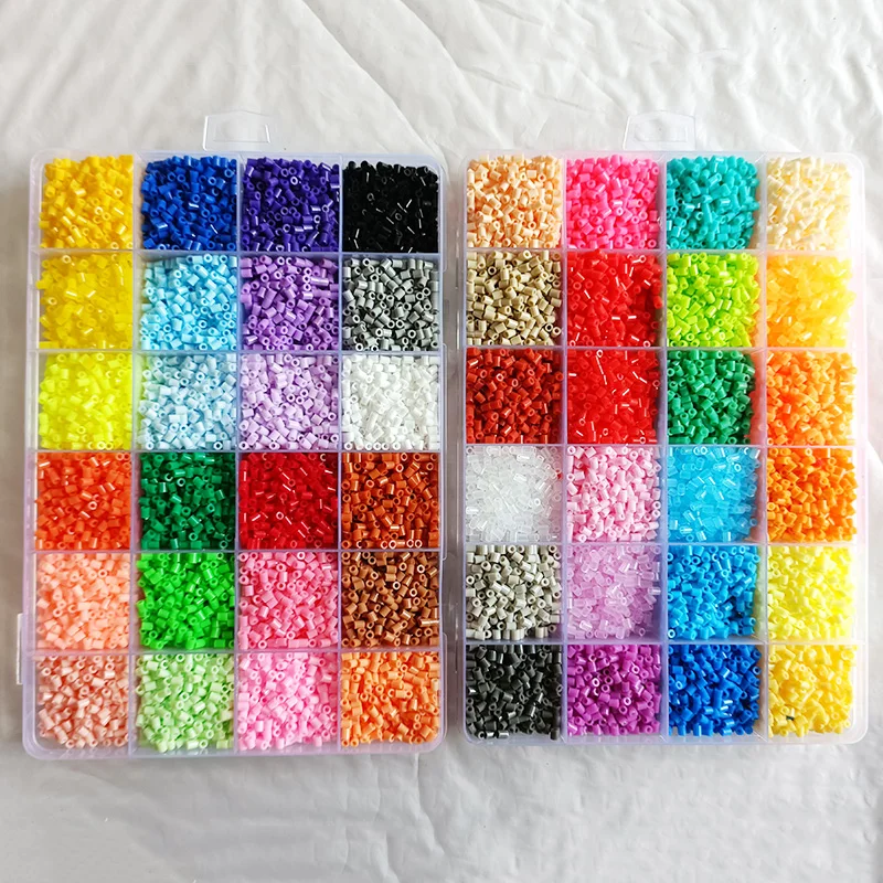 Perler boncuk kiti 5mm/2.6mm Hama boncuk ile tüm Set Pegboard ve demir 3D bulmaca DIY oyuncak çocuklar için yaratıcı el yapımı zanaat oyuncak hediye