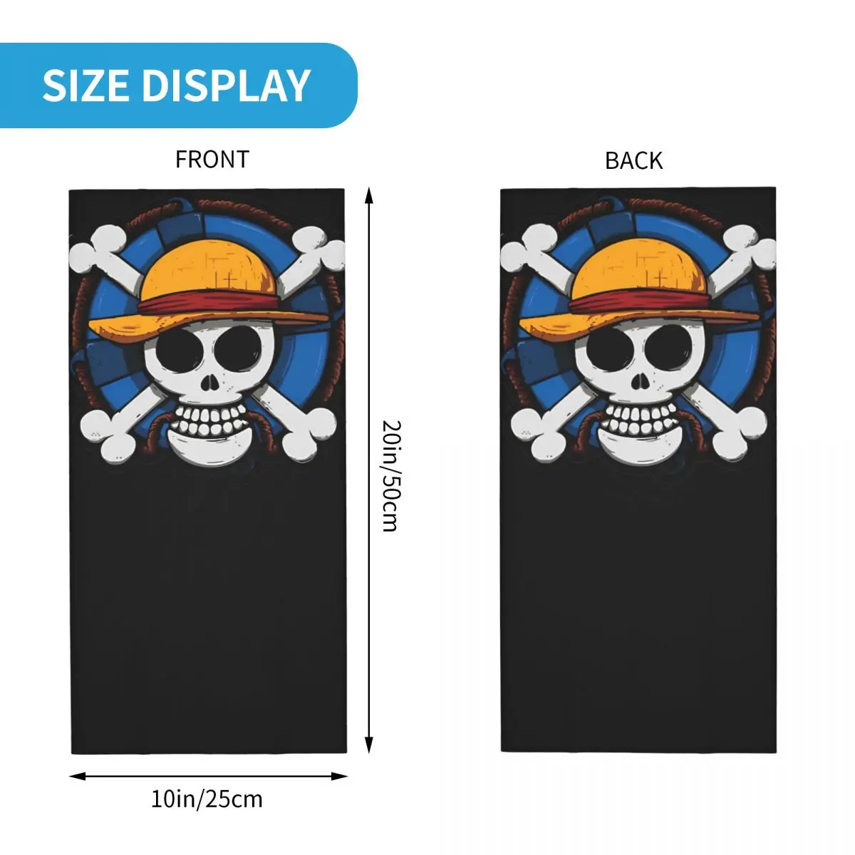 One-Piece Skull Bandana Neck Cover Printed Wrap Scarf Warm Cycling Scarf Outdoor Sports for Men Women Adult All Season
