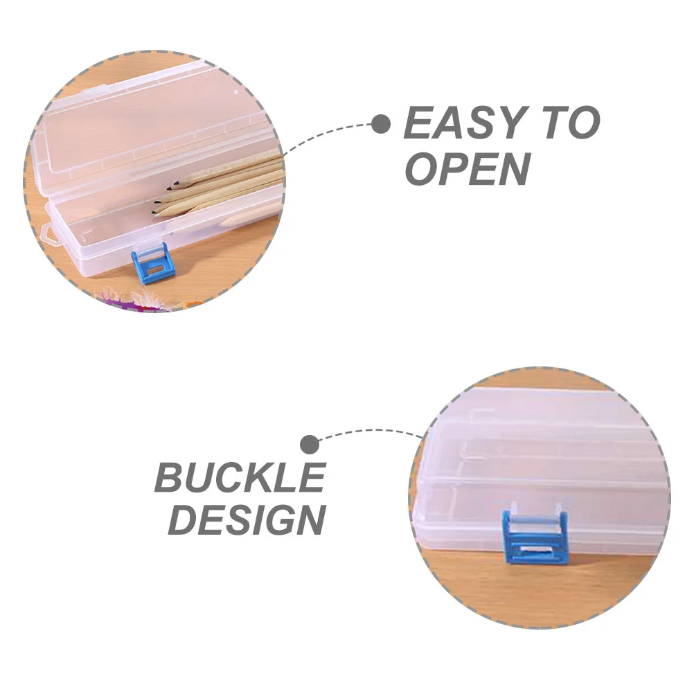 Boîte de rangement pour crayons et pinceaux, conteneur d'interconnexion en plastique, boîtes à outils portables, décoration pour enfants, 4 pièces