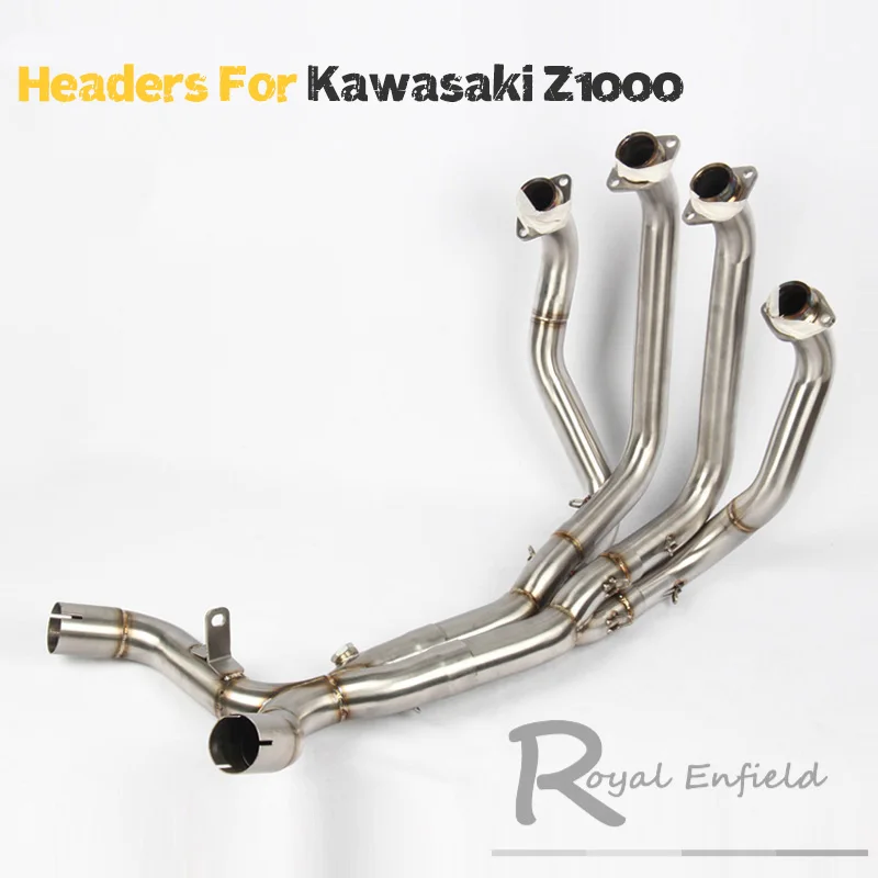 Z1000 2007-2017 Modified Motorcycle Exhaust Headers 51mm Muffler Front Middle Link Pipe Escape For KAWASAKI Z1000 2010-2017