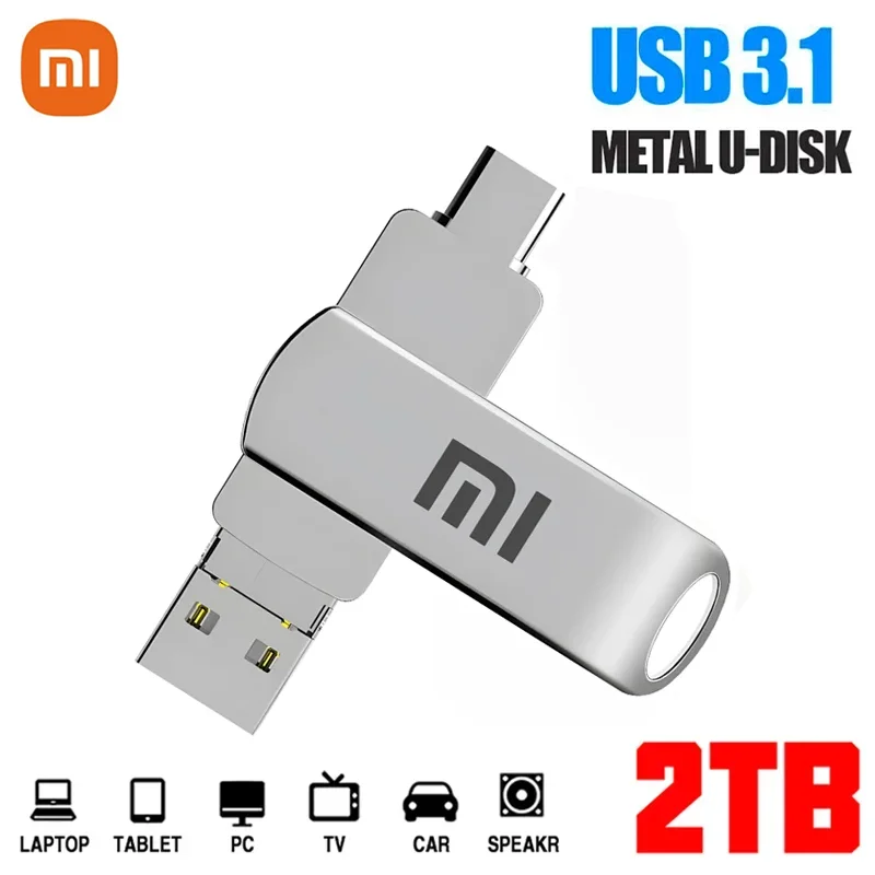 Xiaomi-Unidade Flash USB, Mini Pendrive, Memory Stick, Disco U, Velocidade de Leitura até 100 Mbps, USB 3.0, 256GB, 128GB, 64GB, 32GB