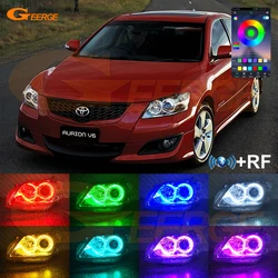 For Toyota Aurion GSV40 2006 2007 2008 2009 CAMRY RF Remote BT App Ultra Bright Multi-Color RGB LED Angel Eyes Kit Halo Rings